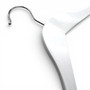 Wooden Coat Hanger 44.5cm with Clips & Notches for Suits Jackets Skirts, close product view on a white background, brightly lit product image