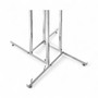 Chrome Clothes Display Stand 2 Straight & 2 Sloping Arms Adjustable Height
