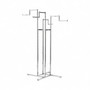 Chrome Heavy Duty Clothes Display Stand 4 Stepped Arms Adjustable Height, full-height product view on a white background