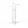 Chrome Clothes Display Stand 4 Straight Arms Adjustable Height