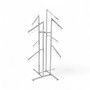 Chrome Bag Display Stand 8 Sloping Arms with Ball-Stops Adjustable Height, full-height product view on a white background, balanced, centred square layout