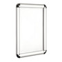 Silver Snap Frame 25mm Round Corners Poster Holder Anti-Glare Cover A0-A5 Display, printed product shown on a white background, full-height product photograph