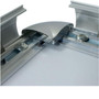 Silver Snap Frame 25mm Round Corners Poster Holder Anti-Glare Cover A0-A5 Display, close product view against a light background