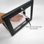 Black Lockable Snap Frame Outdoor Poster Case A1, close product view against a light background