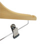Kids Oak Wooden Hanger 30cm Clothes Hanger with Metal Clips for Skirts & Suits