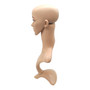 Female: Plastic Realistic Female Mannequin Head with Rotating Base, full-height product view on a white background, balanced, centred square layout