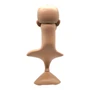 Female: Plastic Realistic Female Mannequin Head with Rotating Base, full-height product view on a white background, gallery image 8 of 9