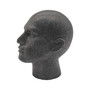 Male Mannequin Head – Black Polystyrene Display Stand for Hats, Scarves & Wigs