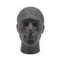 Male Mannequin Head, full-height product view on a white background, full-height product photograph
