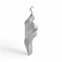 White Female Hanging Half Body Mannequin Form Matt Plastic Display Torso, full-height product view on a white background, balanced, left-balanced square layout