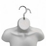 White Female Hanging Half Body Mannequin Form Matt Plastic Display Torso