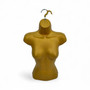 Gold Female Hanging Half Body Mannequin Form 660mm Matt Plastic Display Torso, full-height product view on a white background