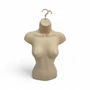 Skin Color Female Hanging Half Body Mannequin Form Matt Plastic Display Torso, full-height product view on a white background