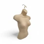 Skin Color Female Hanging Half Body Mannequin Form Matt Plastic Display Torso, full-height product view on a white background, balanced, centred square layout