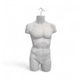 White Male Hanging Body Form 960mm Matt Plastic Display Torso Mannequin