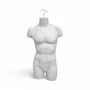 White Male Hanging Body Form 960mm Matt Plastic Display Torso Mannequin, full-height product view on a white background, balanced, centred square layout