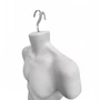 White Male Hanging Body Form 960mm Matt Plastic Display Torso Mannequin, full-height product view on a white background, full-height product photograph