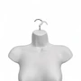 White Female Hanging Body Form Matt Plastic Display Torso Mannequin, product shown on a white background
