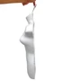 White Female Hanging Body Form Matt Plastic Display Torso Mannequin, product shown against a coloured background
