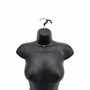 Black Female Hanging Body Form Matt Plastic Display Torso Mannequin
