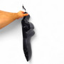 Black Female Hanging Body Form Matt Plastic Display Torso Mannequin, full-height product view on a white background, full-height product photograph
