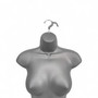 Silver Female Hanging Body Form Matt Plastic Display Torso Mannequin, full-height product view on a white background, balanced, centred square layout