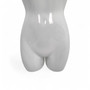 White Glossy Female Hanging Body Form Plastic Display Torso Mannequin, full-height product view on a white background, full-height product photograph