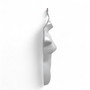 White Glossy Female Hanging Body Form Plastic Display Torso Mannequin, full-height product view on a white background, brightly lit product image