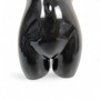 Black Glossy Female Hanging Body Form Plastic Display Torso Mannequin, full-height product view on a white background, evenly lit product image