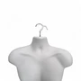 White Male Hanging Half Body Form Matt Plastic Display Torso Mannequin, product shown on a white background