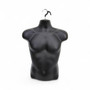 Black Male Hanging Half Body Form Matt Plastic Display Torso Mannequin