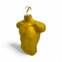 Gold Male Hanging Half Body Form Matt Plastic Display Torso Mannequin