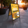 A1 Black A-Board Pavement Sign Double Sided Outdoor Poster Display A-Frame