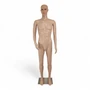 185cm Male Mannequin Full Body Display Dummy with Rotating Head & Movable Arms, full-height product view on a white background