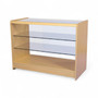 Full Glass Showcase Counter White or Maple 1200/1800x600x900mm Retail Display, product shown on a white background, gallery image 5 of 6