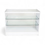 Full Glass Showcase Counter White or Maple 1200/1800x600x900mm Retail Display, product shown on a white background, brightly lit product image