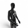 Male Faceless Glossy Display Egg Head Mannequin – Black Sleek Retail Showcase
