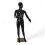 Male Faceless Glossy Display Egg Head Mannequin, full-height product view on a white background, gallery image 15 of 16