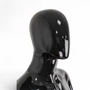 Male Faceless Glossy Display Egg Head Mannequin, full-height product view on a white background, evenly lit product image