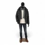 Male Faceless Glossy Display Egg Head Mannequin, full-height product view on a white background, brightly lit product image