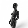 Female Faceless Glossy Display Egg Head Mannequin, full-height product view on a white background, gallery image 11 of 12