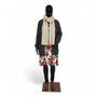 Female Faceless Glossy Display Egg Head Mannequin, full-height product view on a white background, brightly lit product image