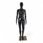 Female Faceless Display Egg Head Mannequin –Glossy Black Sleek Retail Showcase