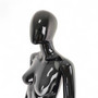 Female Faceless Display Egg Head Mannequin –Glossy Black Sleek Retail Showcase