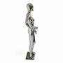 Female Faceless Chrome Display Egg Head Mannequin – Sleek Retail Showcase