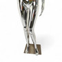 Female Faceless Chrome Display Egg Head Mannequin – Sleek Retail Showcase