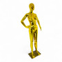 Female Faceless Gold Display Egg Head Mannequin – Luxury Retail Showcase
