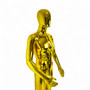 Male Faceless Glossy Gold Display Egg Head Mannequin – Luxury Retail Showcase