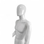 Male Faceless Glossy White Display Egg Head Mannequin – Luxury Retail Showcase