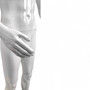 Male Faceless Glossy White Display Egg Head Mannequin, product shown against a coloured background